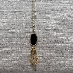 Kendra Scott Black and Gold Tassel Necklace